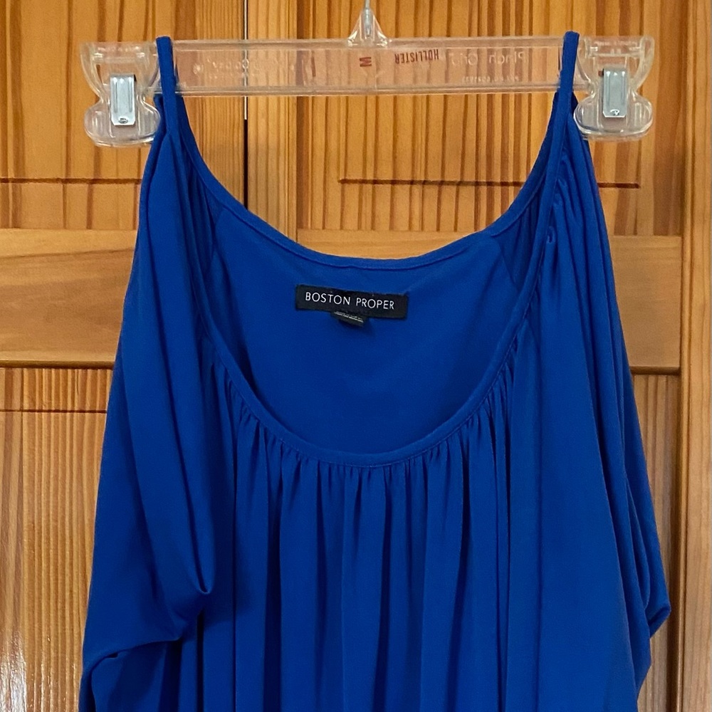 Boston Proper Royal blue Cold shoulder a Frame summer dress